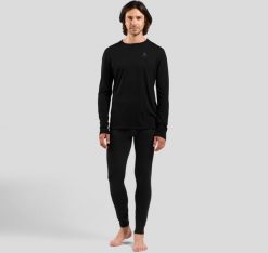 Legginsy męskie ODLO Merino 160 BL Bottom Long roz. L Czarne. Czarne legginsy męskie Odlo, l, bez wzorów. Za 255.40 zł.