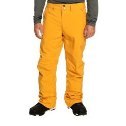 Spodnie snowboardowe męskie Quiksilver Estate. Żółte spodnie narciarskie i snowboardowe męskie Quiksilver, bez wzorów, narciarskie. Za 329.99 zł.