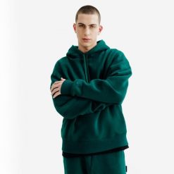 Bluza z kapturem męska Elementals. Zielone bluzy nierozpinane męskie Decathlon, m, bez wzorów, z bawełny, bez ramiączek, z kapturem. Za 199.99 zł.