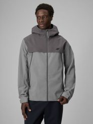 4F Kurtka przejściowa membrana 5000 męska - szara 3XL. Szare kurtki męskie 4f, l, bez wzorów, z materiału, biznesowe, bez ramiączek, bez kaptura. Za 399.99 zł.