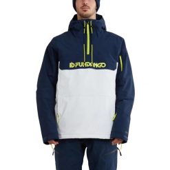 Kurtka narciarska męska Burnaby Logo Anorak. Białe kurtki narciarskie i snowboardowe męskie Fundango, na zimę, m, bez wzorów, bez kaptura, narciarskie. W wyprzedaży za 349.00 zł.