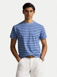 Polo Ralph Lauren T-Shirt 710938134009 Niebieski Custom Slim Fit. Niebieskie koszulki polo męskie Polo Ralph Lauren, m, bez wzorów, z bawełny, bez kołnierzyka, bez ramiączek. Za 289.99 zł.