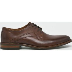 Badura - Półbuty. Brązowe eleganckie półbuty męskie Badura, z materiału, wizytowe. Za 349.90 zł.
