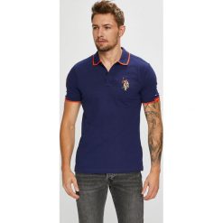 U.S. Polo - Polo. Szare koszulki polo męskie U.S. Polo, z bawełny, polo, z krótkim rękawem. W wyprzedaży za 199.90 zł.