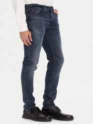 HUGO Jeansy 50547247 Granatowy Extra Slim Fit. Niebieskie jeansy męskie Hugo, bez wzorów, z bawełny. Za 529.99 zł.