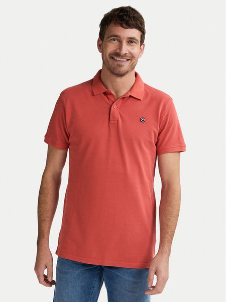 Petrol Industries Polo M-ROS-POL002 Różowy Regular Fit. Czerwone koszulki polo męskie Petrol Industries, m, bez wzorów, z bawełny, bez kołnierzyka, bez ramiączek. Za 79.99 zł.