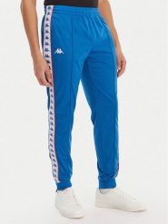 Kappa Spodnie dresowe Banda Rastoria 303KUC0 Niebieski Slim Fit. Niebieskie spodnie dresowe męskie Kappa, bez wzorów, z dresówki. Za 149.99 zł.