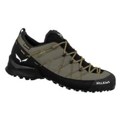 Buty Podejściowe Męskie Salewa Wildfire 2 Gtx. Brązowe buty trekkingowe męskie Salewa, bez wzorów, z materiału, sportowe, bez obcasa, bez zapięcia. Za 918.00 zł.
