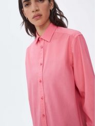 Americanos Koszula Unisex Memphis Różowy Relaxed Fit. Czerwone koszule męskie Americanos, m, bez wzorów, z bawełny, bez kołnierzyka, bez ramiączek. Za 249.99 zł.