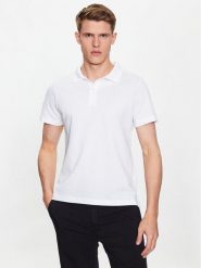 Trussardi Polo Emboidered 52T00712 Biały Regular Fit. Białe koszulki polo męskie TRUSSARDI, l, bez wzorów, z bawełny, bez kołnierzyka, bez ramiączek. Za 599.99 zł.