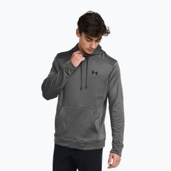 Bluza Under Armour Armour Fleece Hoodie. Szare bluzy nierozpinane męskie Under Armour, bez wzorów, sportowe, bez ramiączek, bez kaptura. Za 149.99 zł.