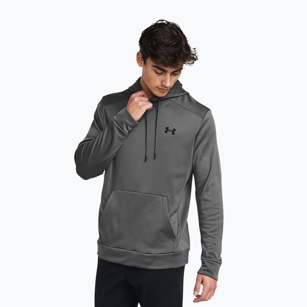 Bluza Under Armour Armour Fleece Hoodie. Szare bluzy nierozpinane męskie Under Armour, bez wzorów, sportowe, bez ramiączek, bez kaptura. Za 149.99 zł.