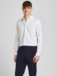 Jack & Jones Koszula 12201905 Biały Slim Fit. Białe koszule męskie Jack & Jones, m, bez wzorów, z bawełny, bez kołnierzyka, bez ramiączek. Za 139.99 zł.