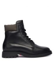 Tommy Hilfiger Kozaki Comfort Lwt Wrm Mx FM0FM05595 Czarny. Czarne buty zimowe męskie Tommy Hilfiger, bez wzorów, ze skóry, bez obcasa, bez zapięcia. Za 679.99 zł.