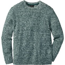 Sweter z okrągłym dekoltem Regular Fit bonprix zielony melanż. Swetry męskie marki bonprix. Za 59.99 zł.