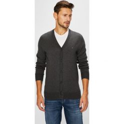 Tommy Hilfiger - Sweter. Czarne kardigany męskie Tommy Hilfiger, z bawełny, z krótkim rękawem. W wyprzedaży za 399.90 zł.
