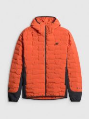 4F Kurtka trekkingowa z wypełnieniem Primaloft Silver męska - pomarańczowa XL. Brązowe kurtki męskie 4f, l, bez wzorów, bez ramiączek, bez kaptura. Za 399.99 zł.