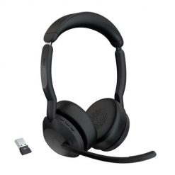 Jabra 25599-989-999 słuchawki/zestaw słuchawkowy Bezprzewodowy Opaska na głowę Biuro/centrum telefoniczne Bluetooth Podstawka do ładowania Czarny. Czarne słuchawki bluetooth Jabra. Za 851.99 zł.