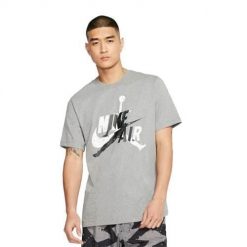 Koszulka sportowa męska Nike Jordan Jumpman Classics. Szare t-shirty sportowe męskie Nike, l, bez wzorów, sportowe, bez ramiączek. Za 149.00 zł.