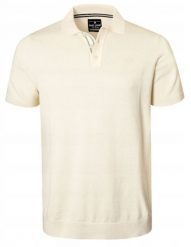 Dzianinowa Koszulka Polo - Pako Jeans - Ecru. Koszulki polo męskie Pako Jeans, l, bez wzorów, z bawełny, casualowe, bez kołnierzyka, bez ramiączek. Za 149.00 zł.