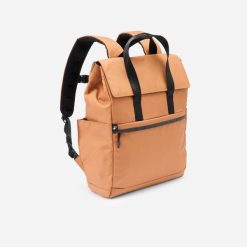 Plecak ripstop z kieszenią na laptopa 15 L. Brązowe plecaki męskie Decathlon, bez wzorów, z materiału. W wyprzedaży za 79.99 zł.