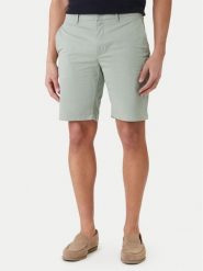 Tommy Hilfiger Szorty materiałowe Deton 9.5 MW0MW42351 Zielony Slim Fit. Zielone szorty męskie Tommy Hilfiger, bez wzorów, z bawełny. Za 369.99 zł.