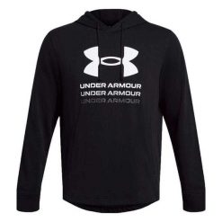 Męska Bluza Z Kapturem Rival Graphic French Terry. Czarne bluzy nierozpinane męskie Under Armour, m, bez wzorów, z kapturem. Za 359.99 zł.