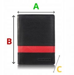 Brodrene Portfel Męski Skórzany Pionowy Czarny Klasyczny G-117MN/BLRED. Czarne portfele męskie Brødrene, bez wzorów. Za 95.39 zł.