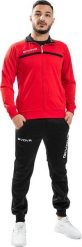 Dres Givova Tuta Givova One czerwono-czarny TT012 1210 XL. Czarne komplety dresowe męskie Givova, bez wzorów, z dresówki, bez ramiączek, bez kaptura. Za 210.28 zł.