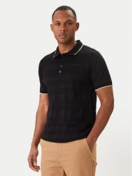 KARL LAGERFELD Polo 745006 562201 Czarny Regular Fit. Czarne koszulki polo męskie KARL LAGERFELD, m, bez wzorów, z bawełny, bez kołnierzyka, bez ramiączek. Za 589.99 zł.