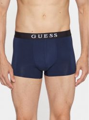 Guess Bokserki U3BF00 KBF90 Granatowy. Niebieskie bokserki męskie Guess, m, z aplikacjami. Za 99.99 zł.