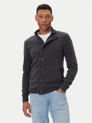 Barbour Kardigan Essential Elbow-Patch MKN0731CH51 Szary Regular Fit. Szare kardigany męskie Barbour, l, bez wzorów, z wełny, bez ramiączek. Za 639.99 zł.