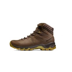 Męskie buty trekkingowe Mammut Mercury IV Mid GTX z nubuku GORE-TEX Vibram. Brązowe buty trekkingowe męskie Mammut, bez wzorów, z gore-texu, bez zapięcia, wspinaczkowe, gore-tex. Za 849.99 zł.