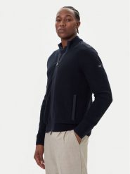 Bugatti Bluza 7600-85545D Granatowy Regular Fit. Niebieskie bluzy rozpinane męskie Bugatti, m, bez wzorów, z bawełny, bez ramiączek, bez kaptura. Za 759.99 zł.