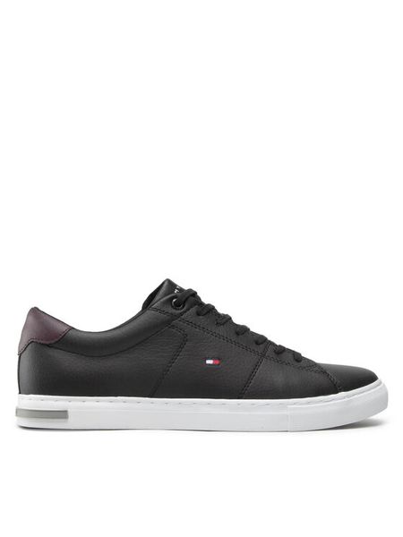 Tommy Hilfiger Sneakersy Essential Leather Detail Vulc FM0FM04047 Czarny. Czarne buty sportowe na co dzień męskie Tommy Hilfiger, m, bez wzorów, ze skóry, bez ramiączek, bez kaptura. Za 349.99 zł.