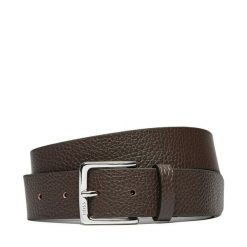 Pasek Męski BOSS. Brązowe paski męskie Boss, bez wzorów. Za 219.99 zł.