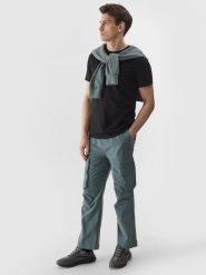 4F Spodnie casual cargo 4Way Stretch męskie - khaki 3XL. Brązowe spodnie na co dzień męskie 4f, bez wzorów, z materiału, casualowe. W wyprzedaży za 99.99 zł.