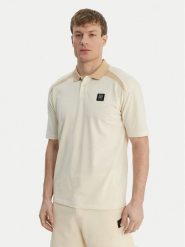 HUGO Polo Dunios_RB 50559650 Beżowy Regular Fit. Brązowe koszulki polo męskie Hugo, m, bez wzorów, z bawełny, bez kołnierzyka, bez ramiączek. Za 429.99 zł.