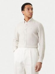 BOSS Koszula H-Liam 50560595 Beżowy Regular Fit. Brązowe koszule męskie Boss, l, bez wzorów, ze lnu, bez kołnierzyka, bez ramiączek. Za 629.99 zł.