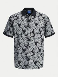 Jack & Jones Polo Split 12272985 Czarny Regular Fit. Czarne koszulki polo męskie Jack & Jones, m, bez wzorów, z bawełny, bez kołnierzyka, bez ramiączek. Za 79.99 zł.