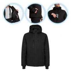 Kurtka narciarska męska KADVA Edge X Jacket. Czarne kurtki narciarskie i snowboardowe męskie KADVA, na zimę, m, bez wzorów, bez kaptura, narciarskie. Za 249.99 zł.