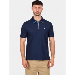 Koszulka Polo Męska Nautica Seton. Niebieskie koszulki polo męskie Nautica, m, bez wzorów, z bawełny, sportowe, bez kołnierzyka, bez ramiączek. Za 269.00 zł.