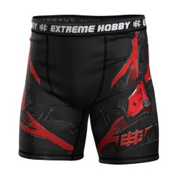 Spodenki Vale Tudo do MMA męskie EXTREME HOBBY IRON FORCE. Czerwone szorty sportowe męskie EXTREME HOBBY, bez wzorów, z elastanu, sportowe. Za 179.00 zł.