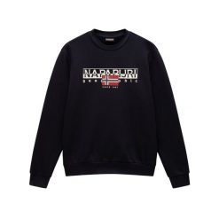 Bluza z kapturem Napapijri B-Aylmer C. Czarne bluzy nierozpinane męskie Napapijri, m, bez wzorów, bez ramiączek, z kapturem. W wyprzedaży za 287.50 zł.