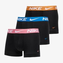 Bokserki Nike Trunk 3 szt. KE1156 067 Czarny. Czarne bokserki męskie Nike, m, bez wzorów. Za 177.62 zł.