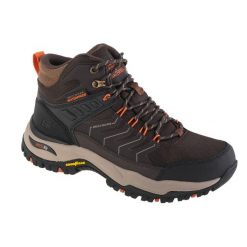 Buty trekkingowe męskie Skechers 204634BRN. Brązowe buty trekkingowe męskie Skechers, bez wzorów, z materiału, za kostkę, bez zapięcia. Za 376.99 zł.