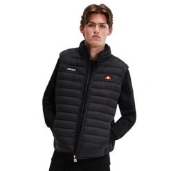 Kurtka uniwersalna męska Ellesse Bardy. Czarne kurtki męskie Ellesse, m, bez wzorów, z puchu, bez ramiączek, bez kaptura. Za 447.00 zł.
