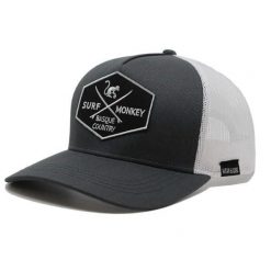 Czapka Trucker - 5 paneli / Recykling / Jeden rozmiar (Szary/Biały). Szare czapki męskie SURF MONKEY, z aplikacjami, sportowe. Za 159.95 zł.