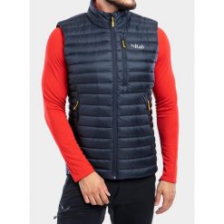 Kamizelka puchowa męska Rab Microlight Vest. Szare kamizelki męskie RAB, m, z puchu, bez kaptura. Za 679.99 zł.