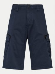S.Oliver Szorty materiałowe 2141741 Granatowy Regular Fit. Niebieskie szorty męskie S.Oliver, bez wzorów, z bawełny. Za 129.99 zł.
